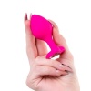 Censan Diamond Heart Anal Plug Pembe 8 cm