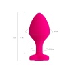 Censan Diamond Heart Anal Plug Pembe 8 cm