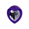 Censan Diamond Heart Anal Plug Mor 8 cm