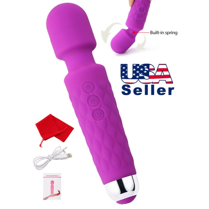 Female Wand Massager Şarjlı Vibratör Mor