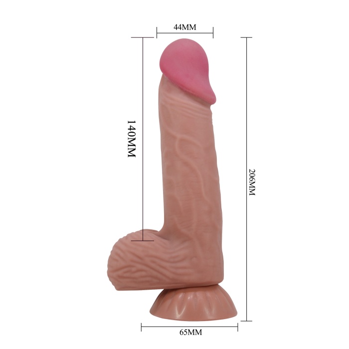 Kayan Cilt Serisi 26 Cm Kıkırdaklı Realistik Penis Damarlı Dildo