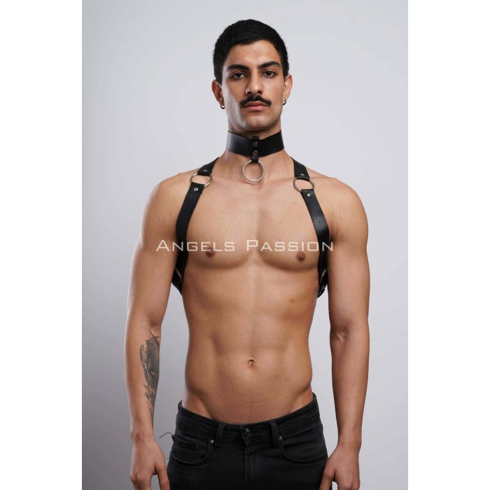 Erkek Choker ve Göğüs Harness, Erkek Parti Giyim - APFTM35