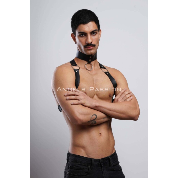 Erkek Choker ve Göğüs Harness, Erkek Parti Giyim - APFTM35