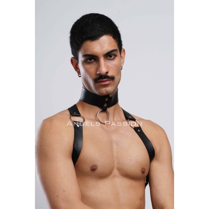 Erkek Choker ve Göğüs Harness, Erkek Parti Giyim - APFTM35