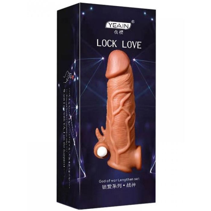 Lock Love 17cm Titreşimli Penis Kılıfı