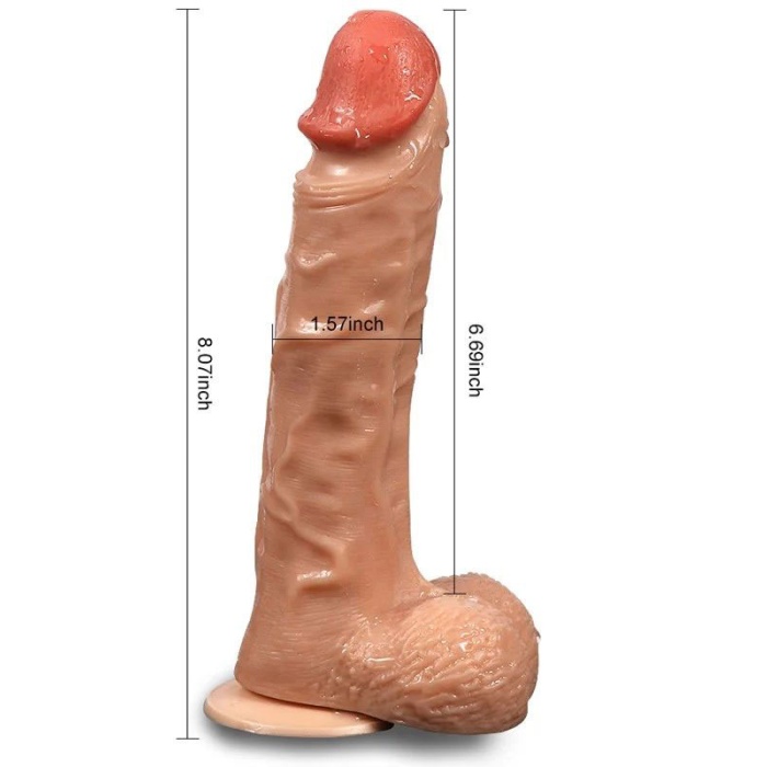 Shequ Bronte Şarjlı Döner Başlı Realistik Dildo Uzaktan Kumandalı 20.5 cm