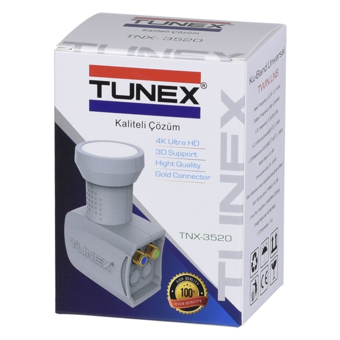 Tunex TNX-3520 4K Ultra Hd Ku-Band Çiftli Lnb
