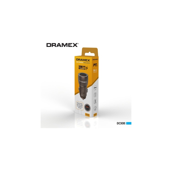 Dramex DC30B Araç Şarj Aleti Başlığı PD30W 3.1Amper
