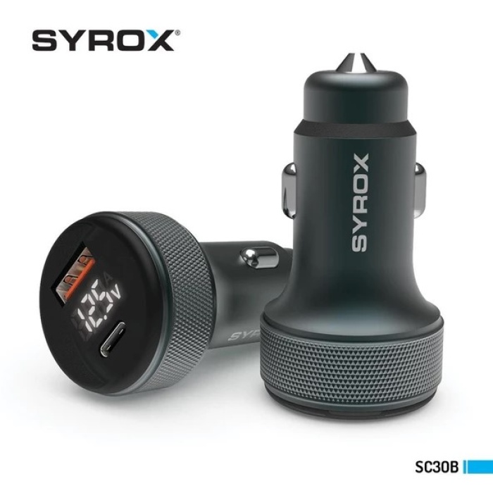 Syrox SC30B Araç Çakmaklık Şarj Aleti
