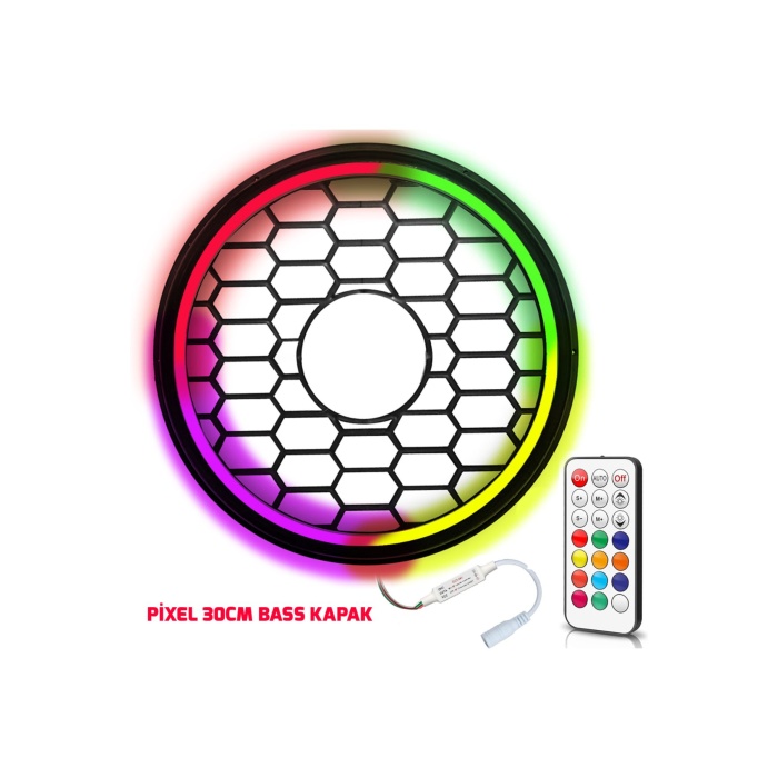 Poke PK-5672 Pixel Ledli 30cm Bass Kapak
