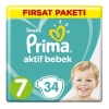 Prima Aktif Bebek (7) Large 34lü Bebek Bezi