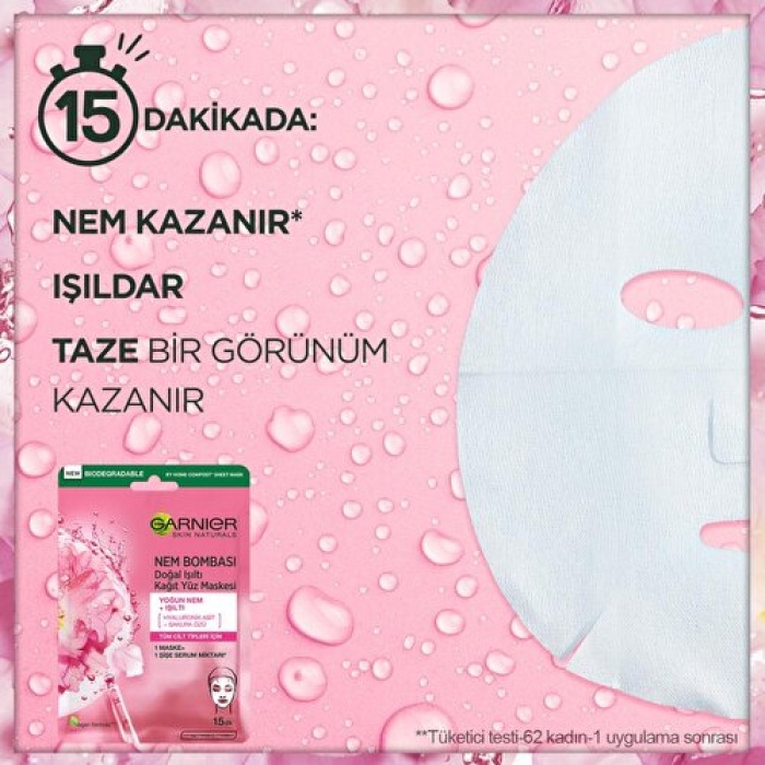 Garnier Nem Bombası Kağıt Maske Sakura 28 gr