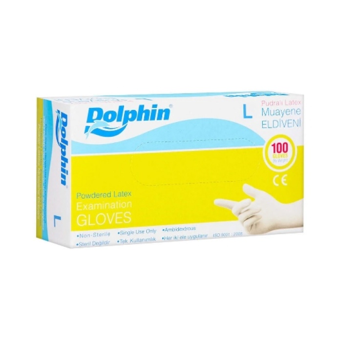 Dolphin Pudralı Eldiven Large 100lü (4lü)