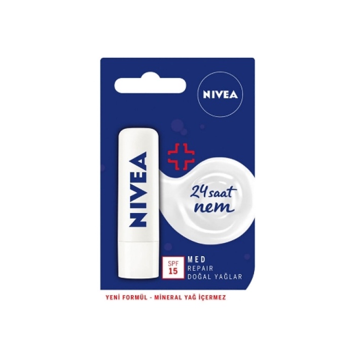 Nivea Lip Stick 4,8 Gr. Med Repair Dudak Kremi (12li)
