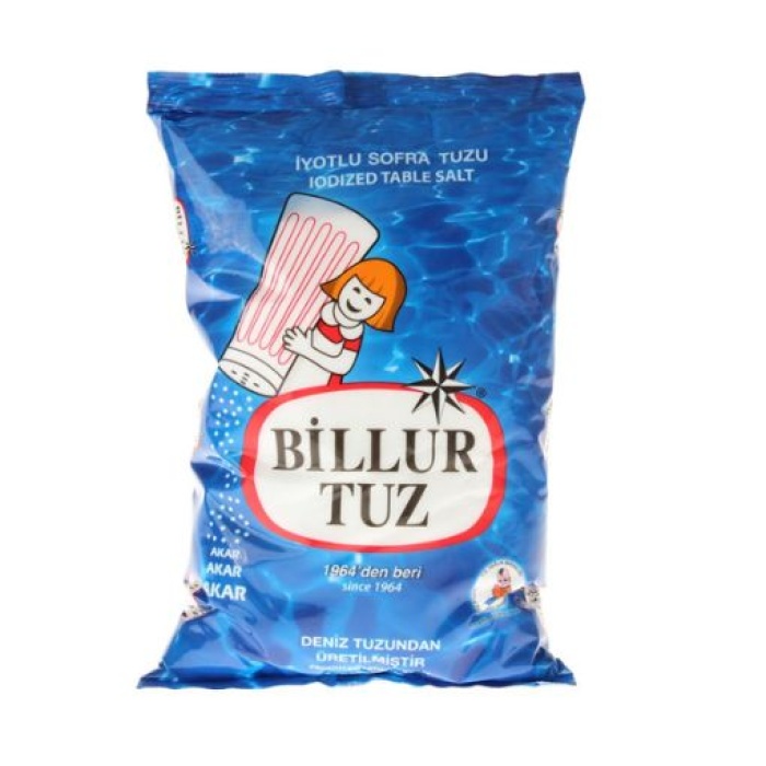 Billur İyotlu Tuz Poşet 1500 Gr.