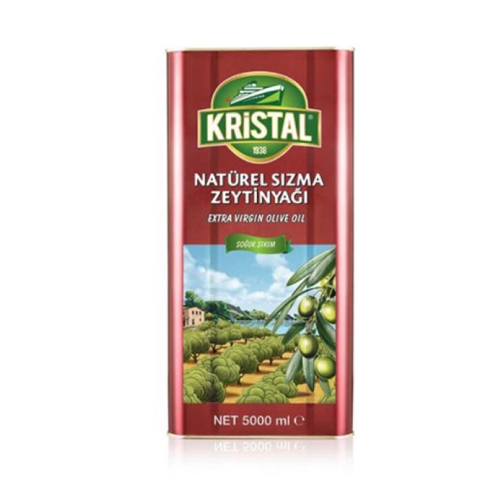 Kristal Dolgun Sızma Zeytinyağı 5 Lt. Teneke (2li)