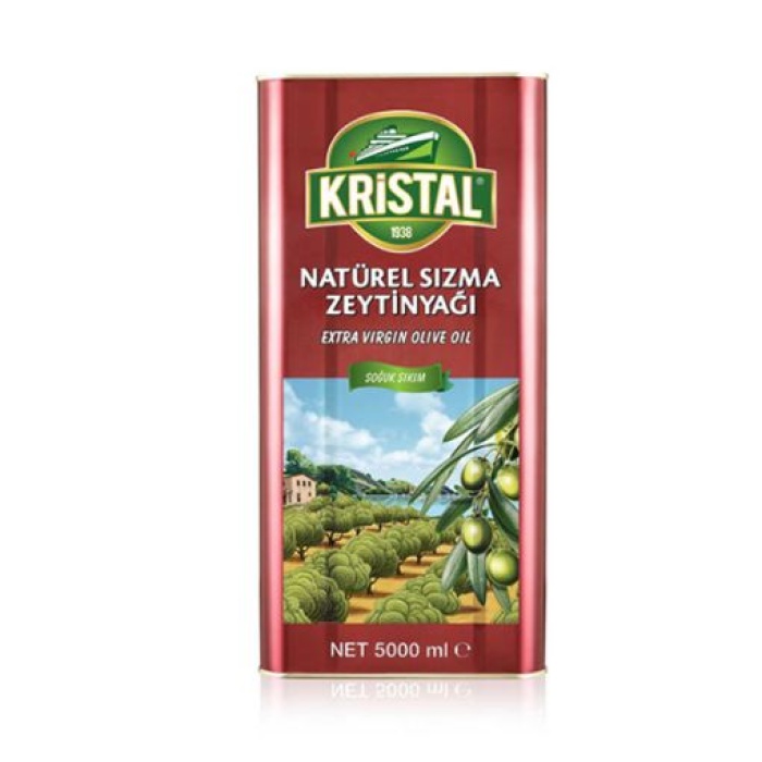 Kristal Dolgun Sızma Zeytinyağı 5 Lt. Teneke (6lı)