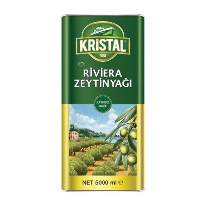 Kristal Riviera Zeytinyağı 5 Lt. Teneke (6lı)