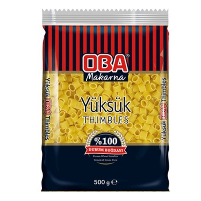 Oba Yüksük Makarna 500 Gr. (2li)