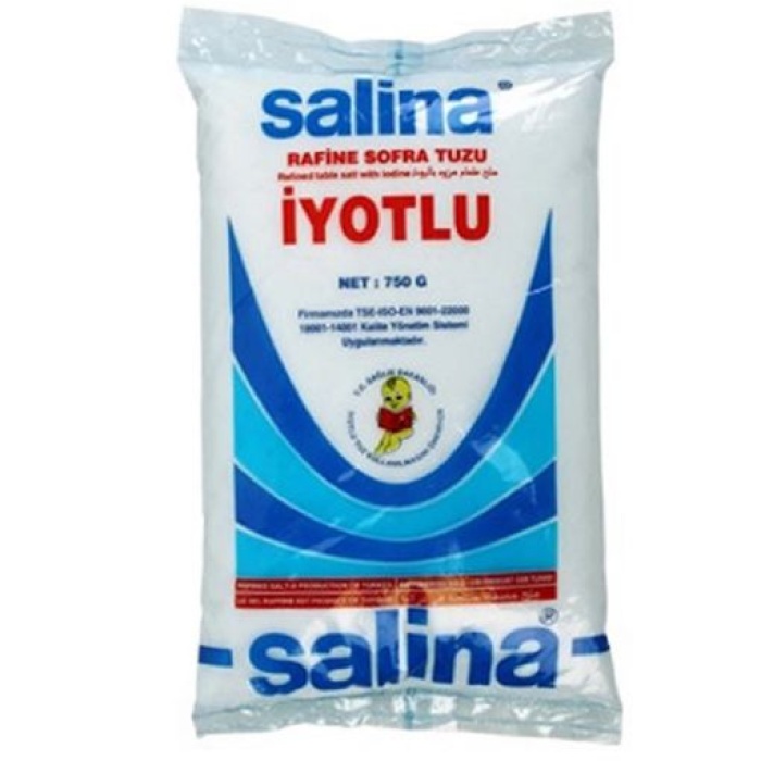 Salina İyotlu Tuz Poşet 750 Gr. (2li)