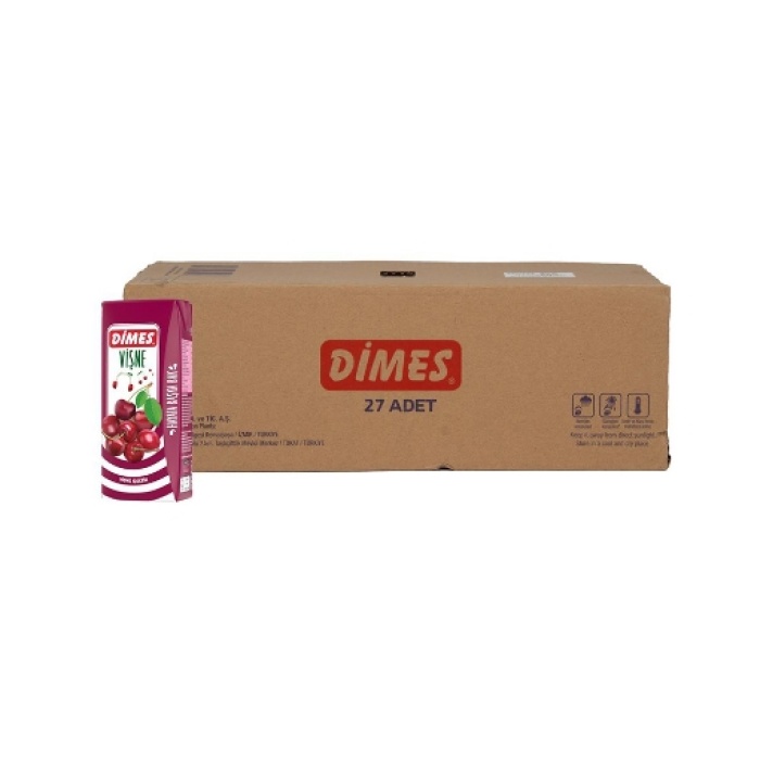 Dimes Vişne Meyve Suyu 27x200 ml. (2li)