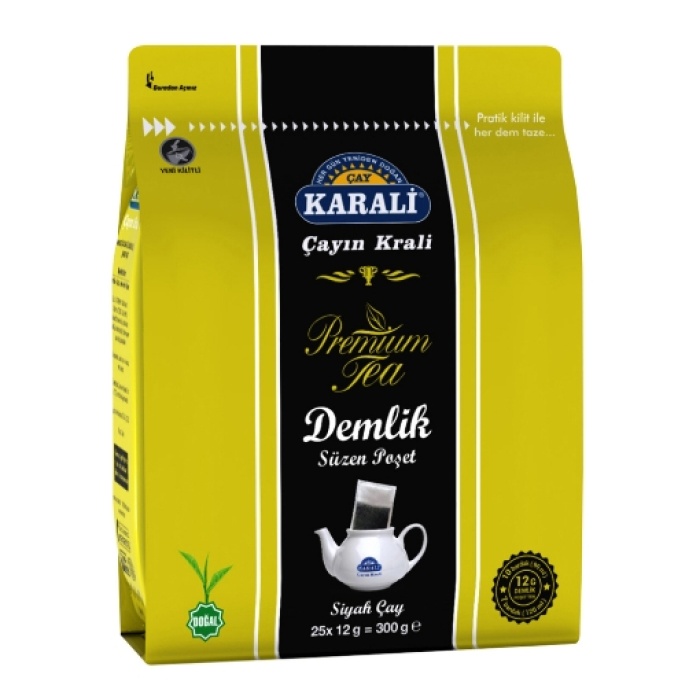 Karali Premium Demlik Poşet Çay 25x12 Gr. (4lü)