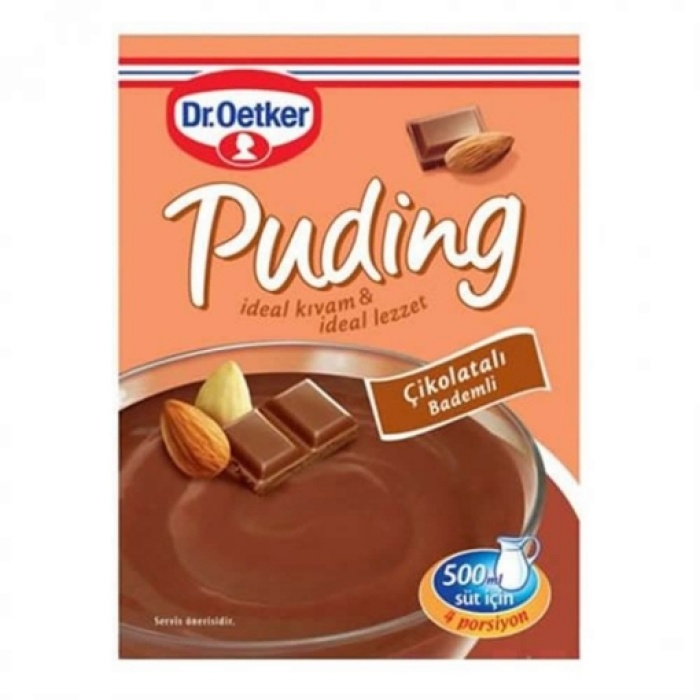 Dr Oetker Çikolatalı Bademli Puding 104 Gr. (12li)