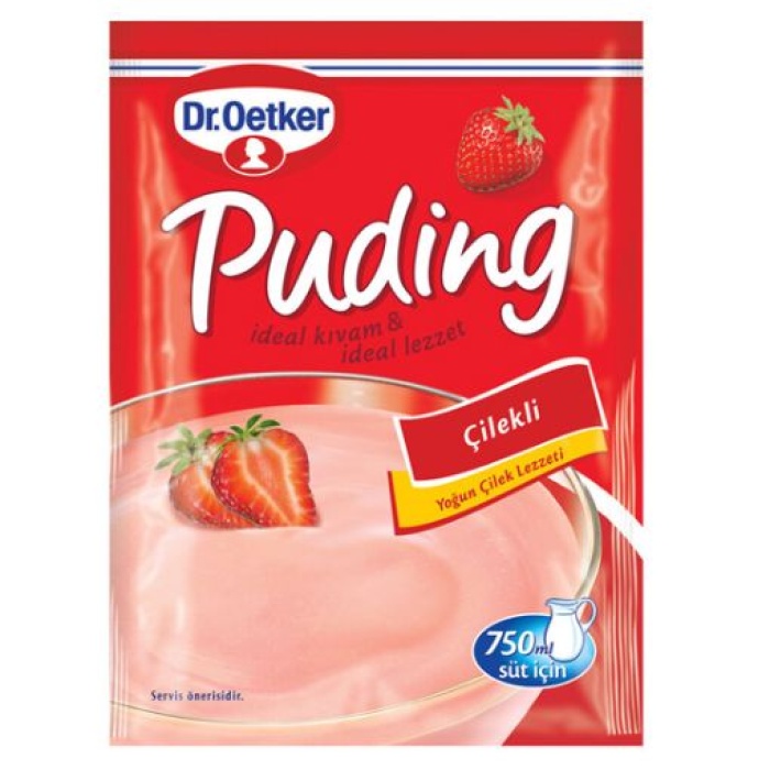 Dr Oetker Çilekli Puding 120 Gr. (2li)