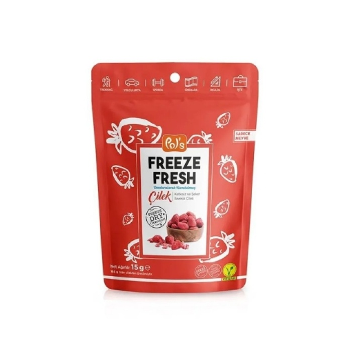 Pols Gurme Glutensiz Freeze Fresh Çilek 20 Gr. (6lı)