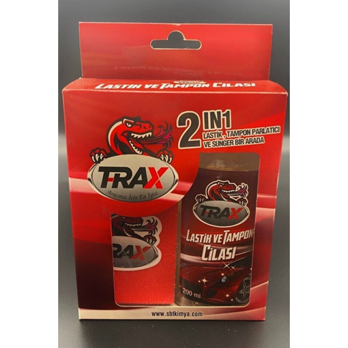 Trax Araba Oto Lastik Ve Tampon Cilası Parlatıcı + Sünger