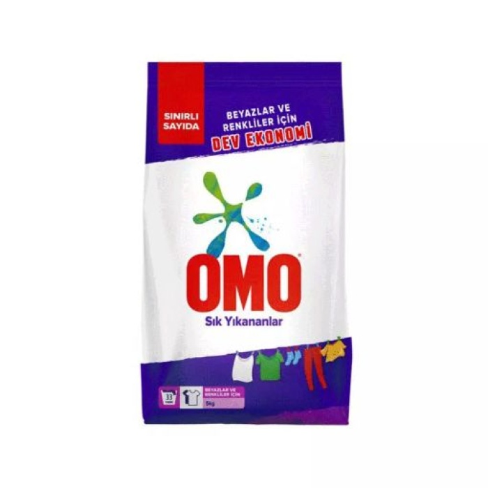 Omo Matik 5 Kg. Sık Yıkananlar ( toz deterjan ) (6lı)