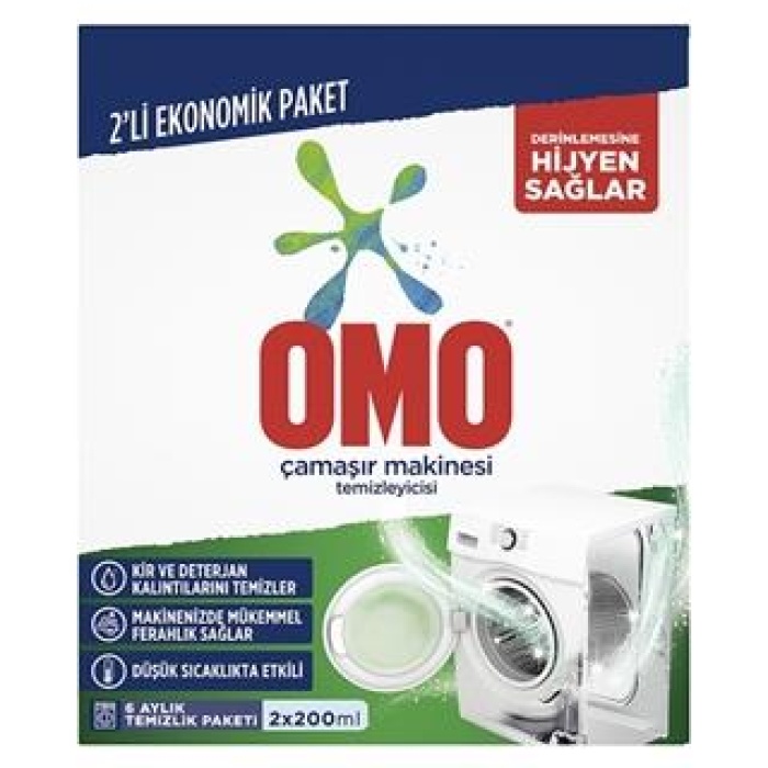 Omo Çamaşır Makinesi Temizleyici 2x200 ml. (6lı)