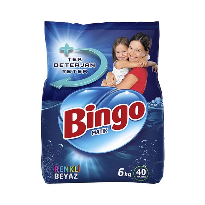 Bingo Renkli Beyaz Toz Çamaşır Deterjanı 6 kg