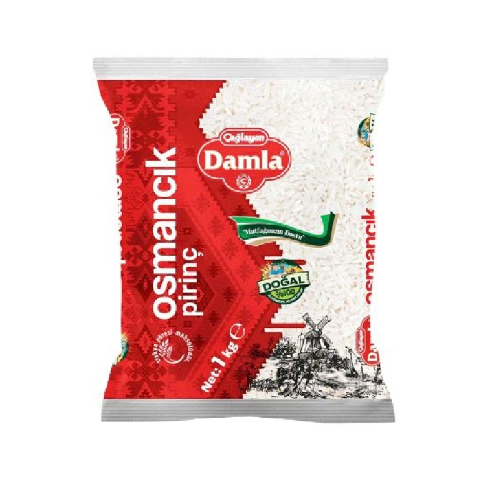 Damla Osmancık Pirinç 1000 Gr. (Bakliyat) (2li)