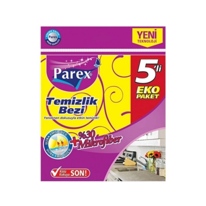 Parex Temizlik Bezi 5li %30 Mikrofiber