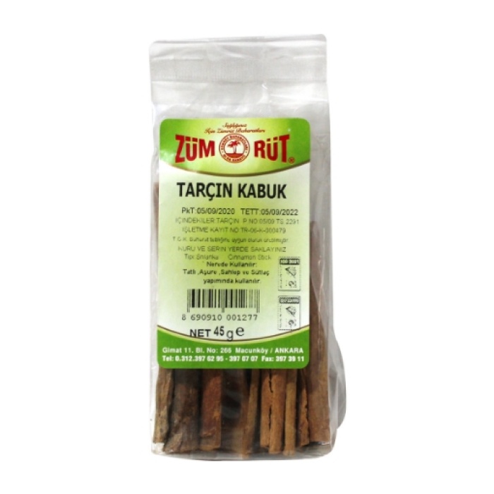 Zümrüt Tarçın Kabuğu 45 Gr. (baharat) (24lü)