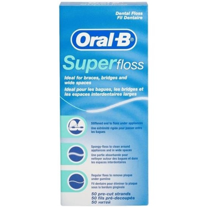 Oral-B Diş İpi Süper Floss 50li (2li)