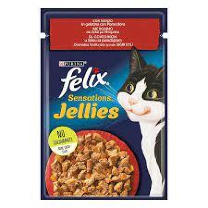 Felix Sens. Et&Domates Kedi Yaş Maması 85 Gr. (2li)