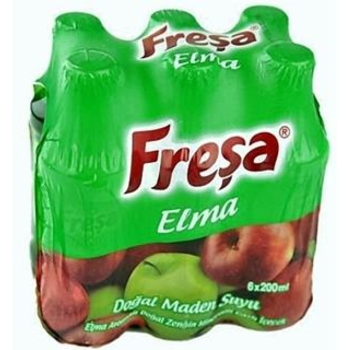 Freşa Elma Aromalı Doğal Maden Suyu 6x200 ml. (4lü)