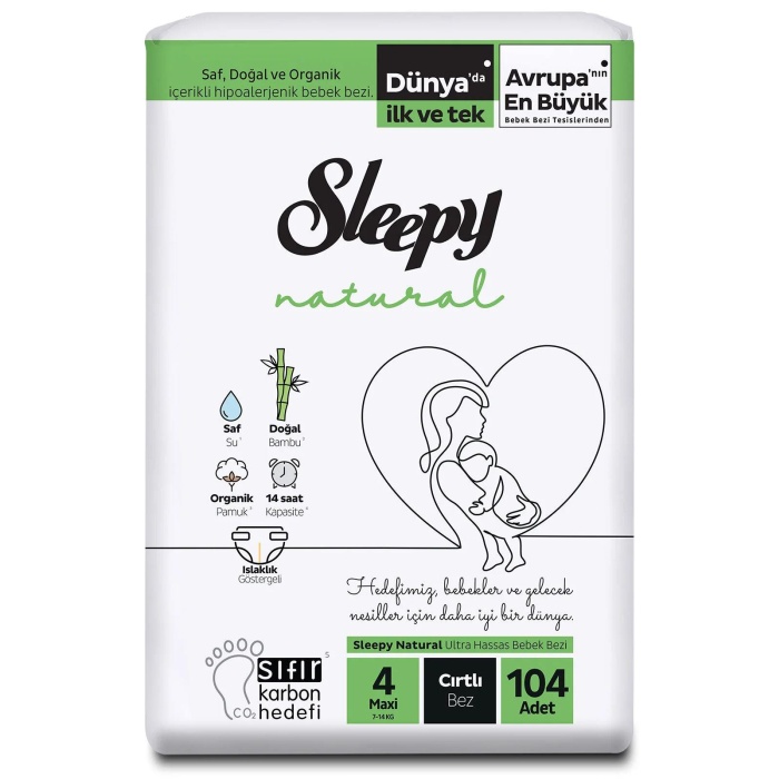 Sleepy Bebek Bezi Dörtlü Jumbo Maxi 96lı (4) (4lü)