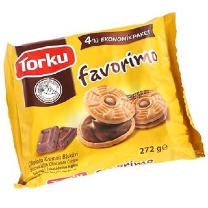 Torku Favorimo Çikolatalı Kremalı Bisküvi 4lü 304 Gr. (4lü)