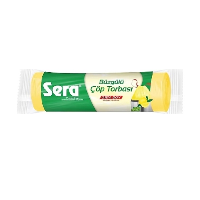 Sera Büzgülü Çöp Torbası Orta Limon 20li