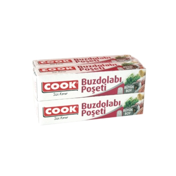 Cook Buzdolabı Poşeti 3+1 Büyük 15li