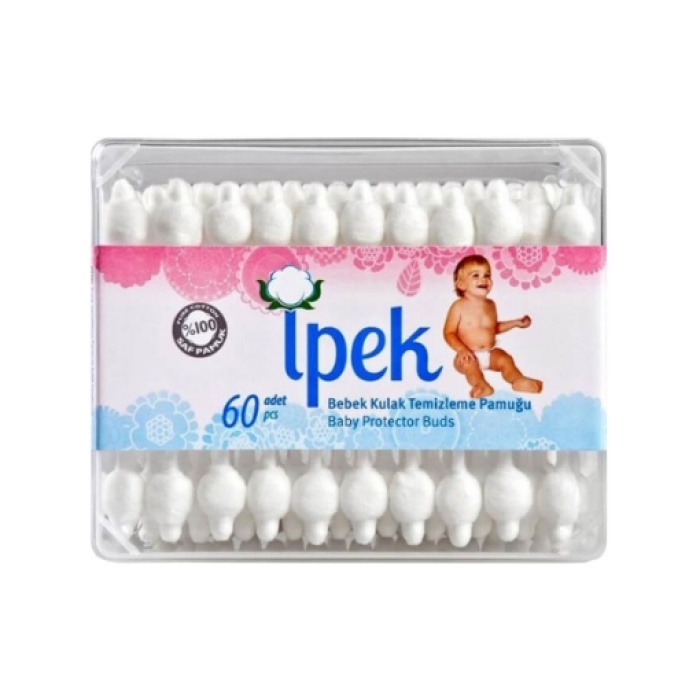 İpek Bebek Kulak Temizleme Çubuğu 60lı (6lı)