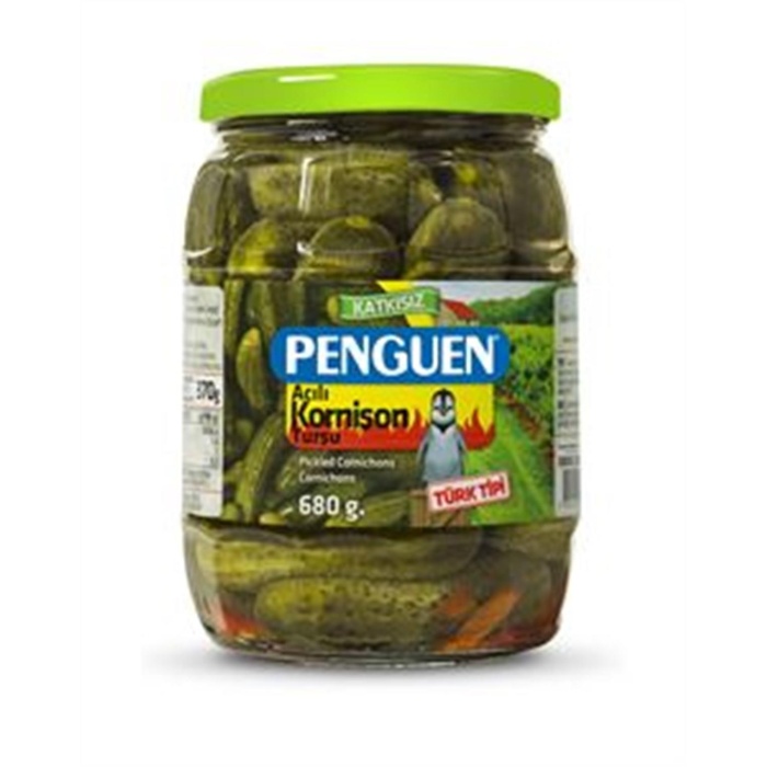 Penguen Turşu Kornişon Acılı 680 Gr.