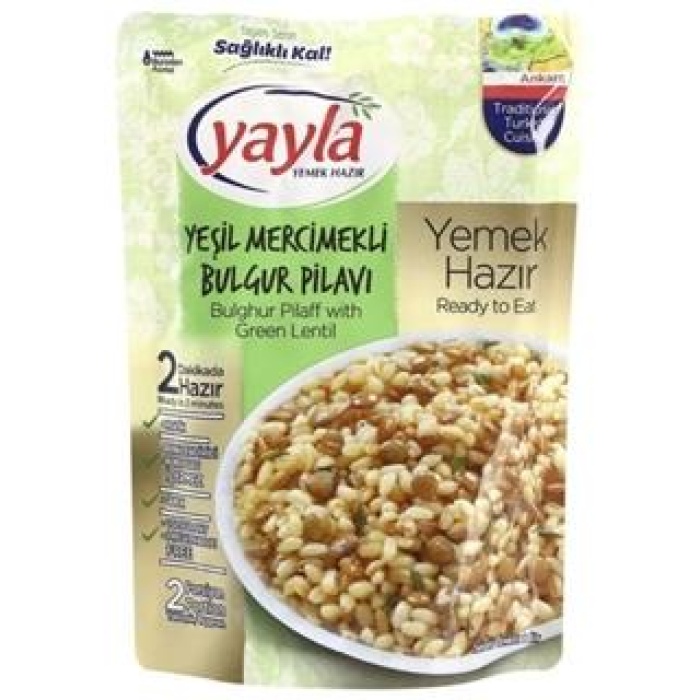 Yayla Gurme Yeşil Mercimekli Bulgur Pilavı 250 Gr. (6lı)