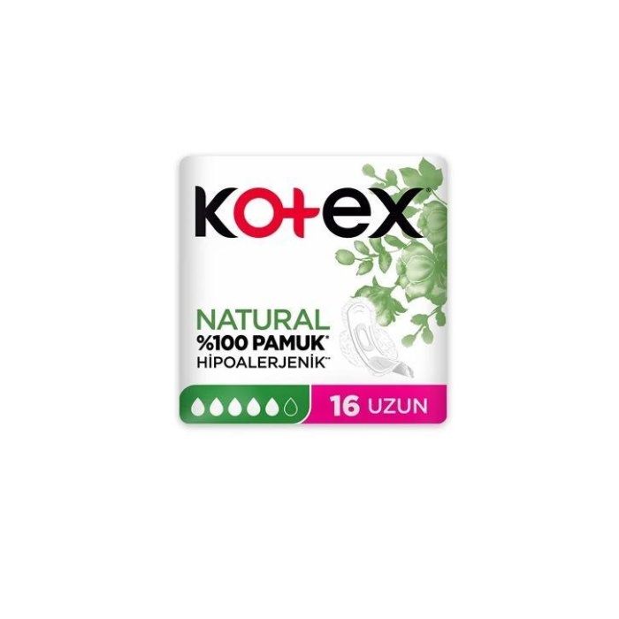 Kotex Naturel Dörtlü Uzun 16lı (12li)