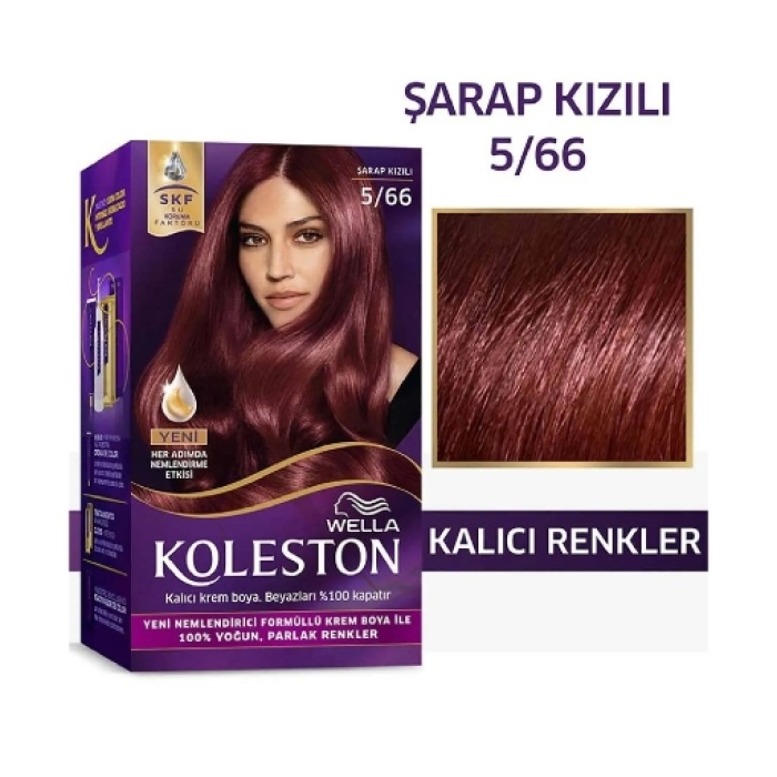 Koleston Tüp Saç Boyası Şarap Kızılı 5/66 (4lü)