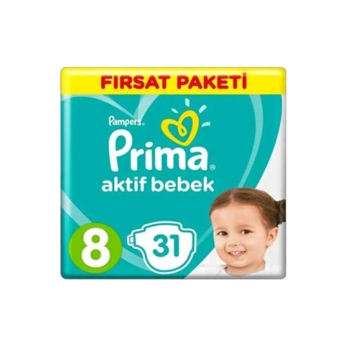 Prima Aktif Bebek Bezi Fırsat Pk. 31li (8) (4lü)