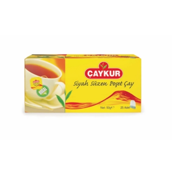 Çaykur Siyah Süzme Bardak Çay 50 Gr. (6lı)